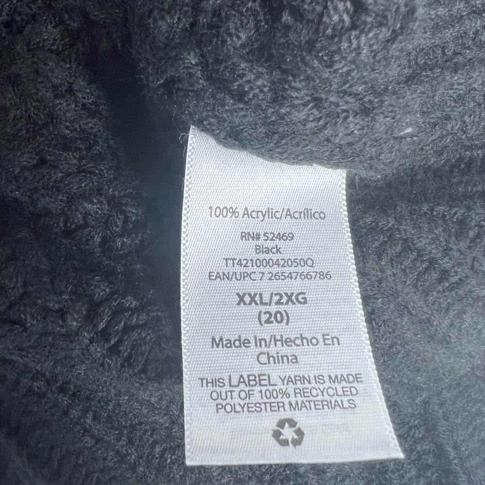 Time and Tru Cable Knit Ballon Sleeve Black Sweater Size  XXL ( 20 ) - Picture 10 of 12